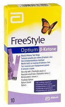 Тест-полоски FreeStyle Optium &beta;-Ketone (Бета-Кетон), 10 шт 1943728554 фото
