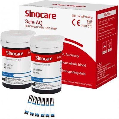 Тест-полоски SINOCARE Safe AQ 50 шт. 1962586719 фото