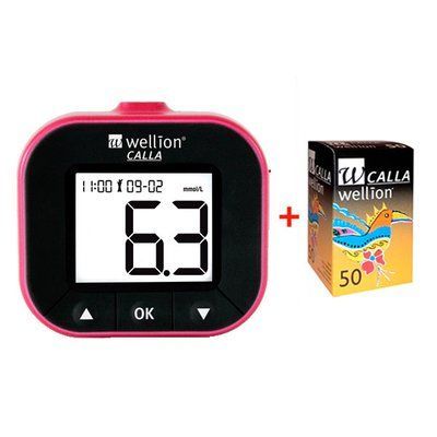 Акційний набір Глюкометр WELLION Calla Light blackberry + тест-смужки 50 шт. 1943729515 фото